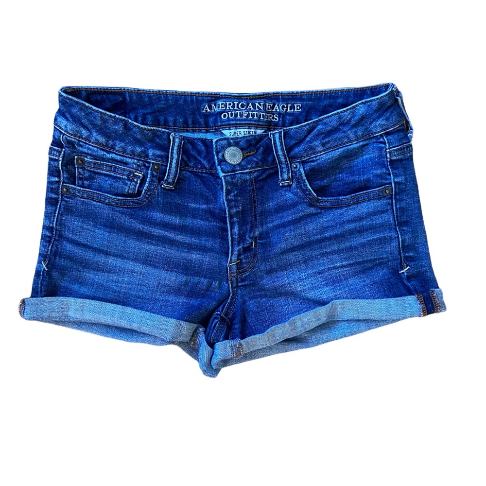 {American Eagle} Shortie Denim Shorts - size 8